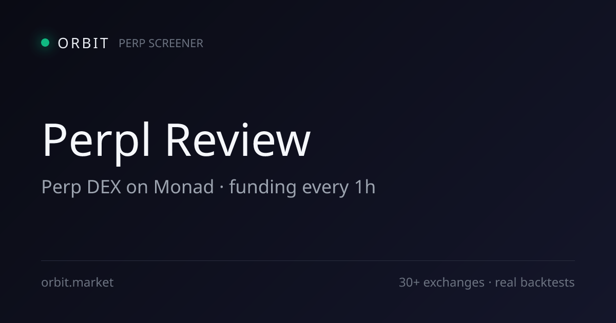 Perpl perp DEX — trading interface and funding rates