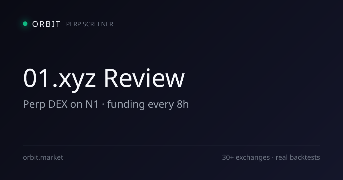 01.xyz perp DEX — trading interface and funding rates