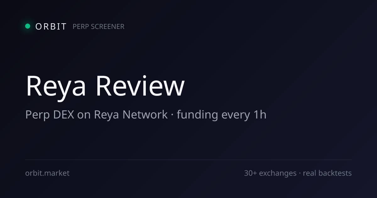 Reya perp DEX — trading interface and funding rates