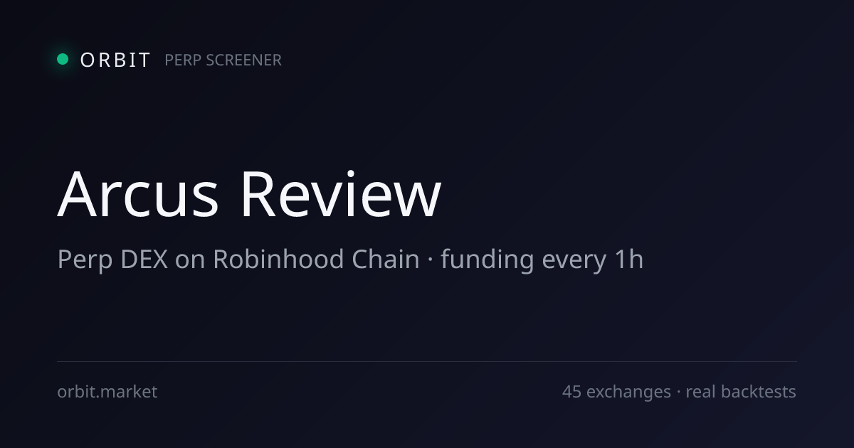Arcus perp DEX — trading interface and funding rates