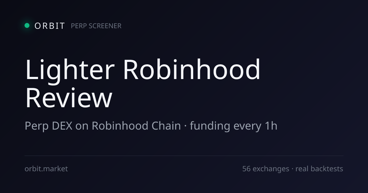 Lighter Robinhood perp DEX — trading interface and funding rates