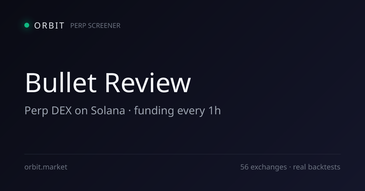 Bullet perp DEX — trading interface and funding rates