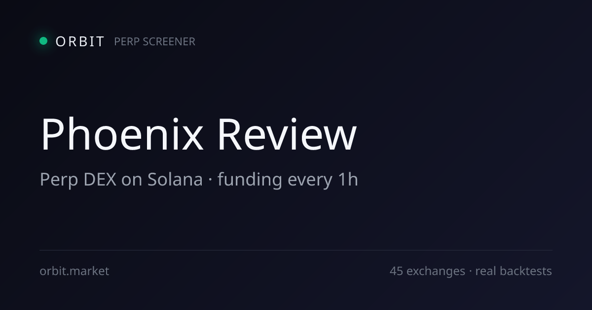 Phoenix perp DEX — trading interface and funding rates