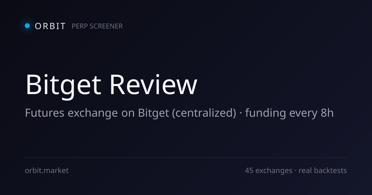 Bitget futures exchange — trading interface and funding rates
