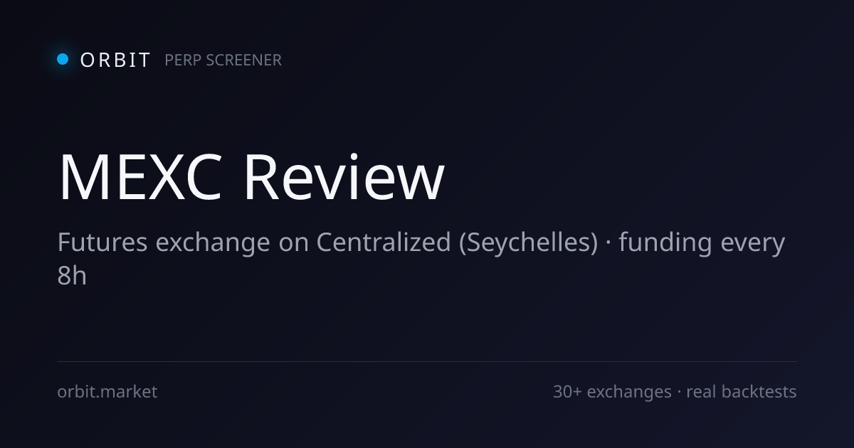 MEXC futures exchange — trading interface and funding rates