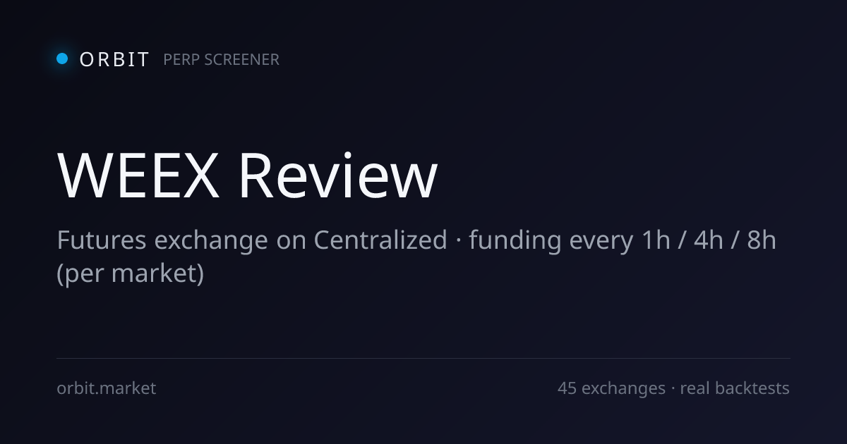 WEEX futures exchange — trading interface and funding rates