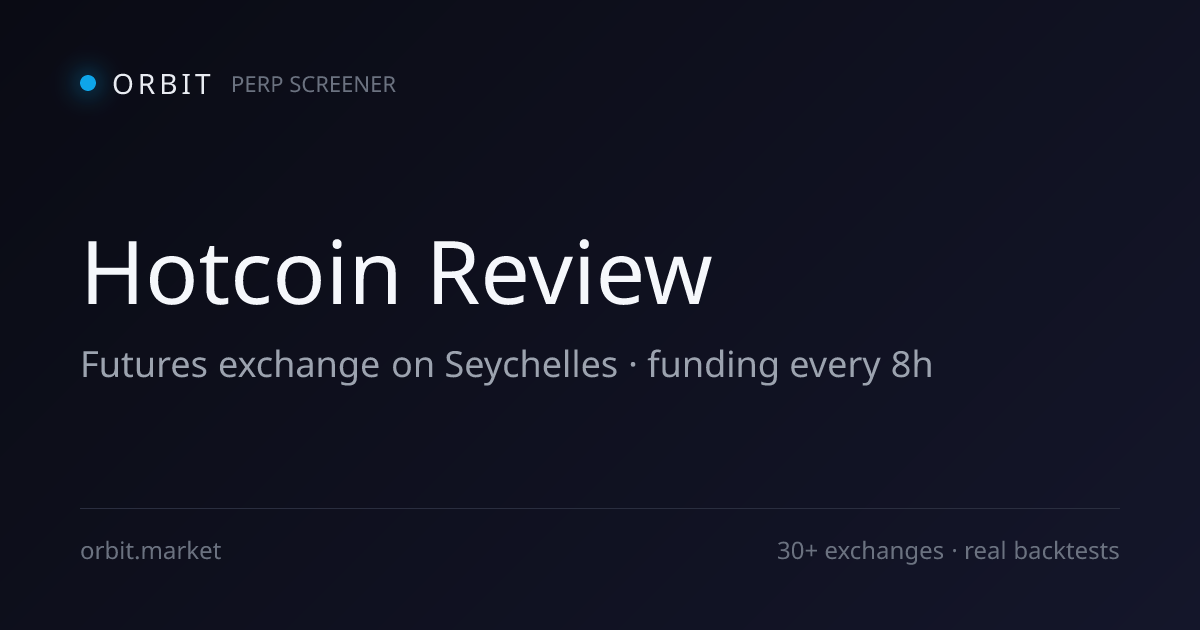 Hotcoin futures exchange — trading interface and funding rates