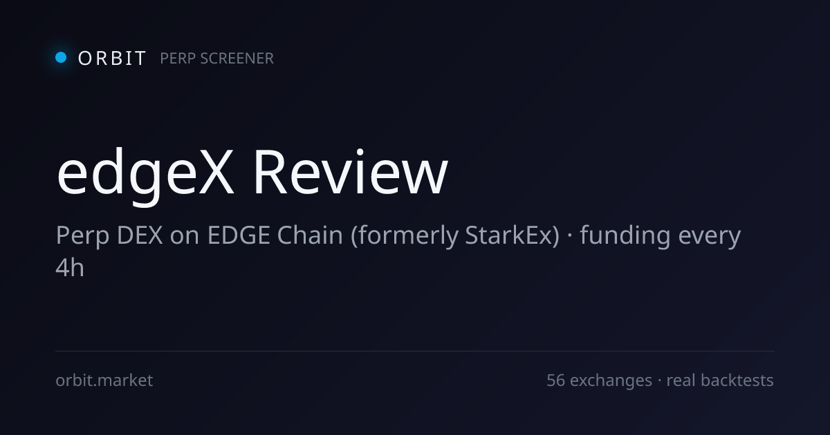 edgeX perp DEX — trading interface and funding rates