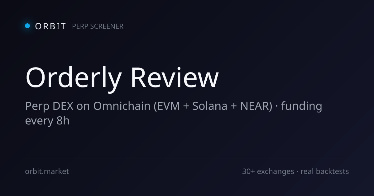 Orderly perp DEX — trading interface and funding rates
