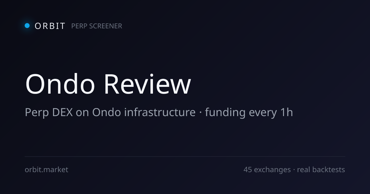 Ondo perp DEX — trading interface and funding rates