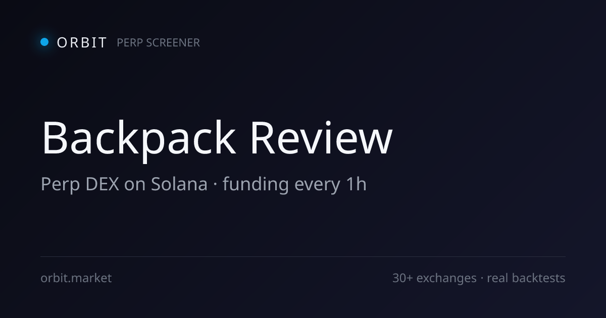 Backpack perp DEX — trading interface and funding rates