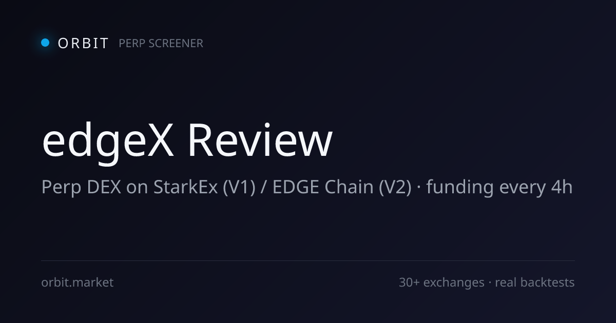 edgeX perp DEX — trading interface and funding rates