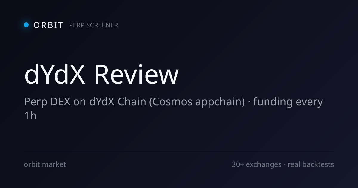 dYdX perp DEX — trading interface and funding rates